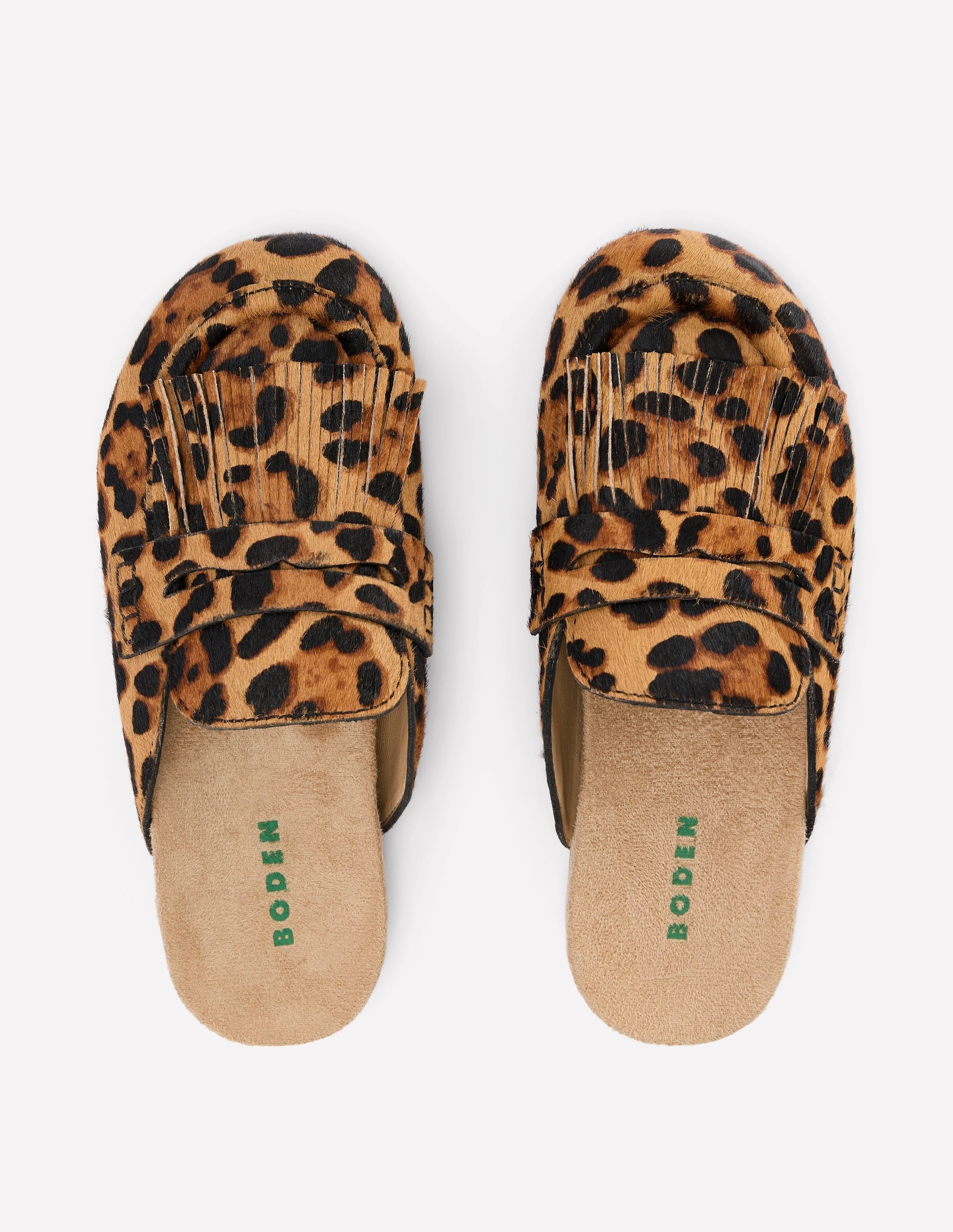 Etta Ghillie Mule Clogs-Classic Leopard