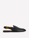 Nya Slingback Penny Loafers-Black