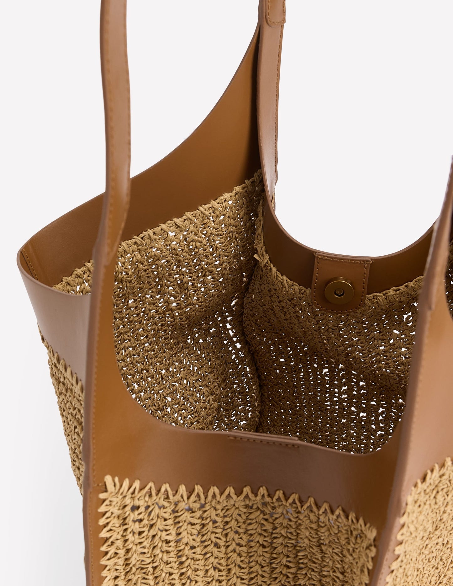 Straw Tote-Natural Raffia