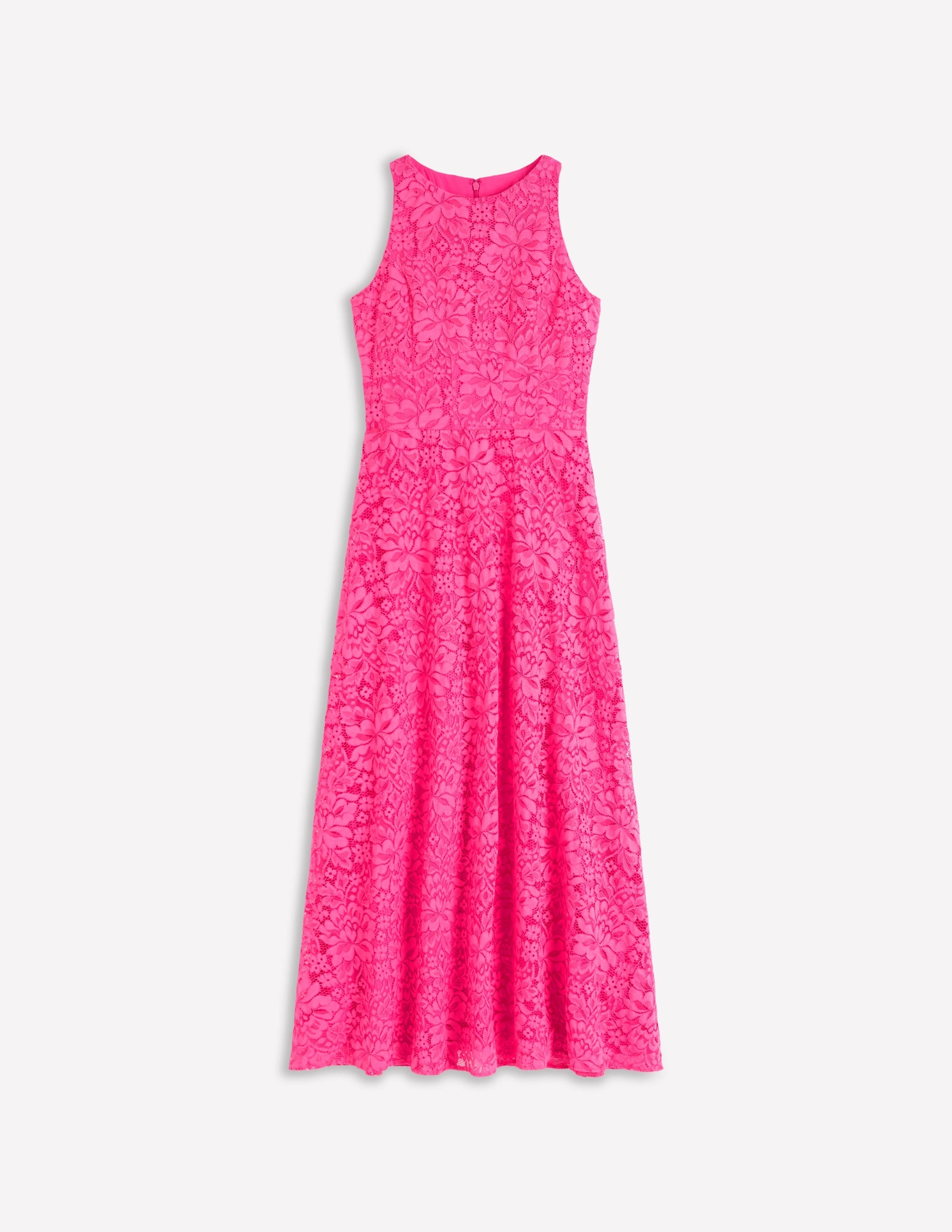 Silvia Boned Bodice Maxi Dress-Pink Punch Lace