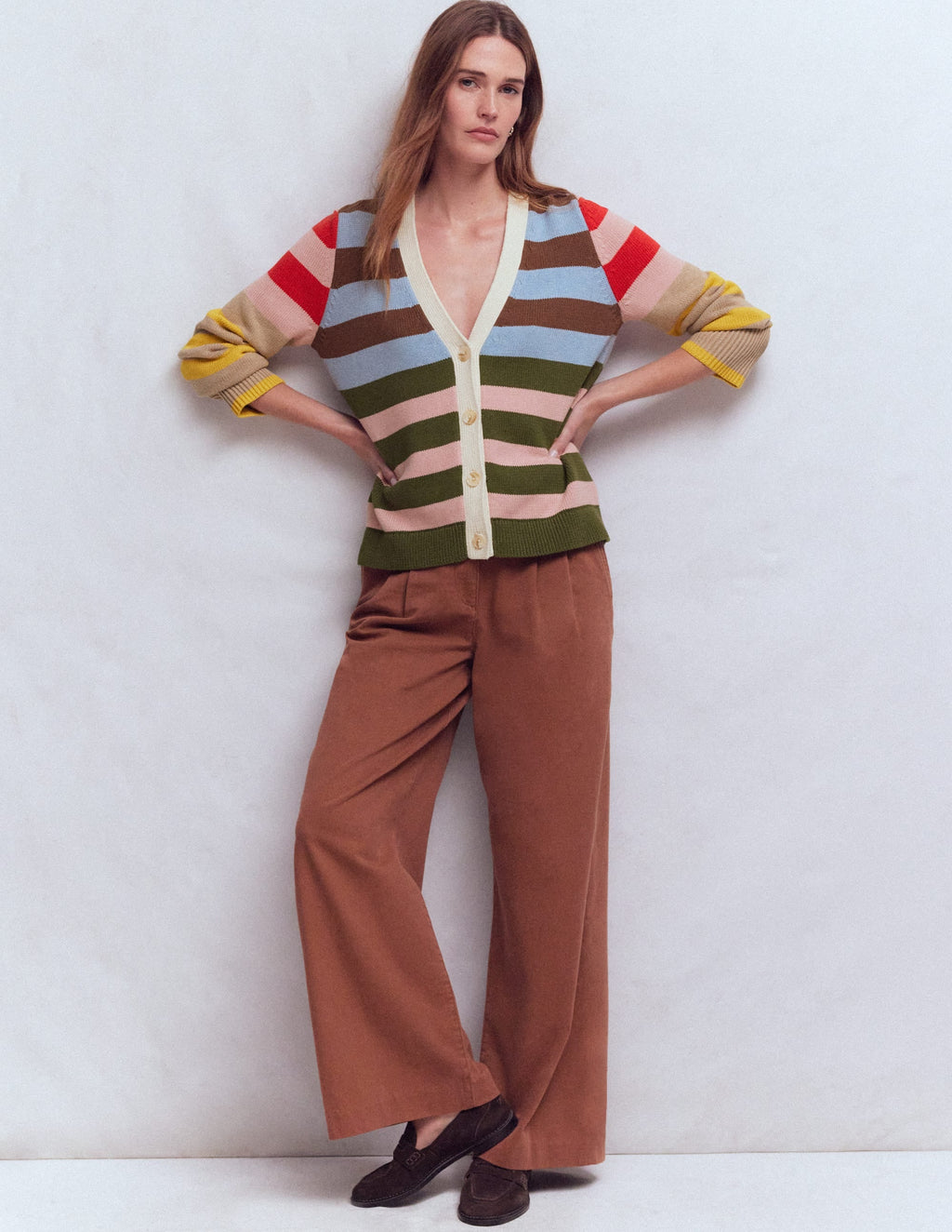 Lucy Relaxed Cotton Cardigan-Multi Hotch