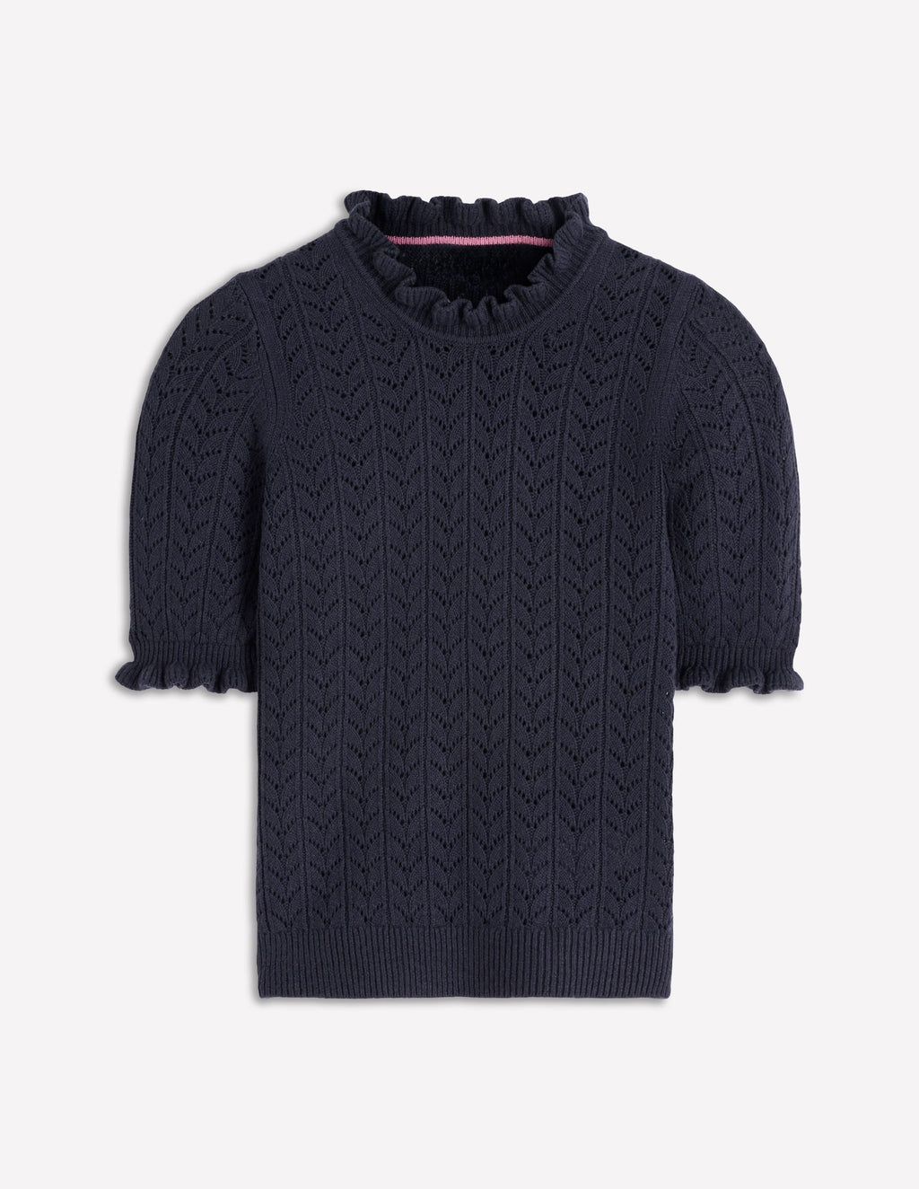 Eloise Frill T-Shirt-Navy