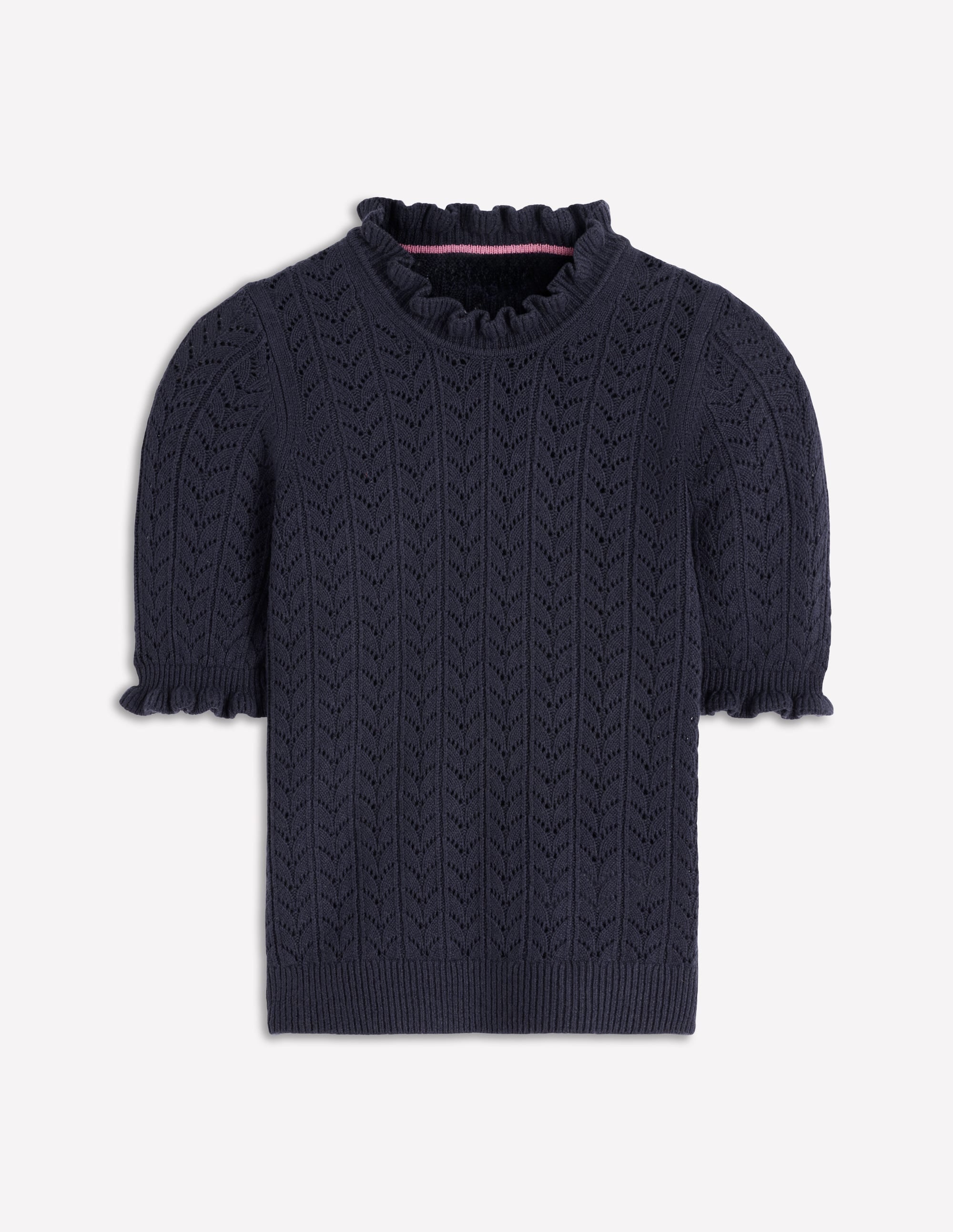Eloise Frill T-Shirt-Navy