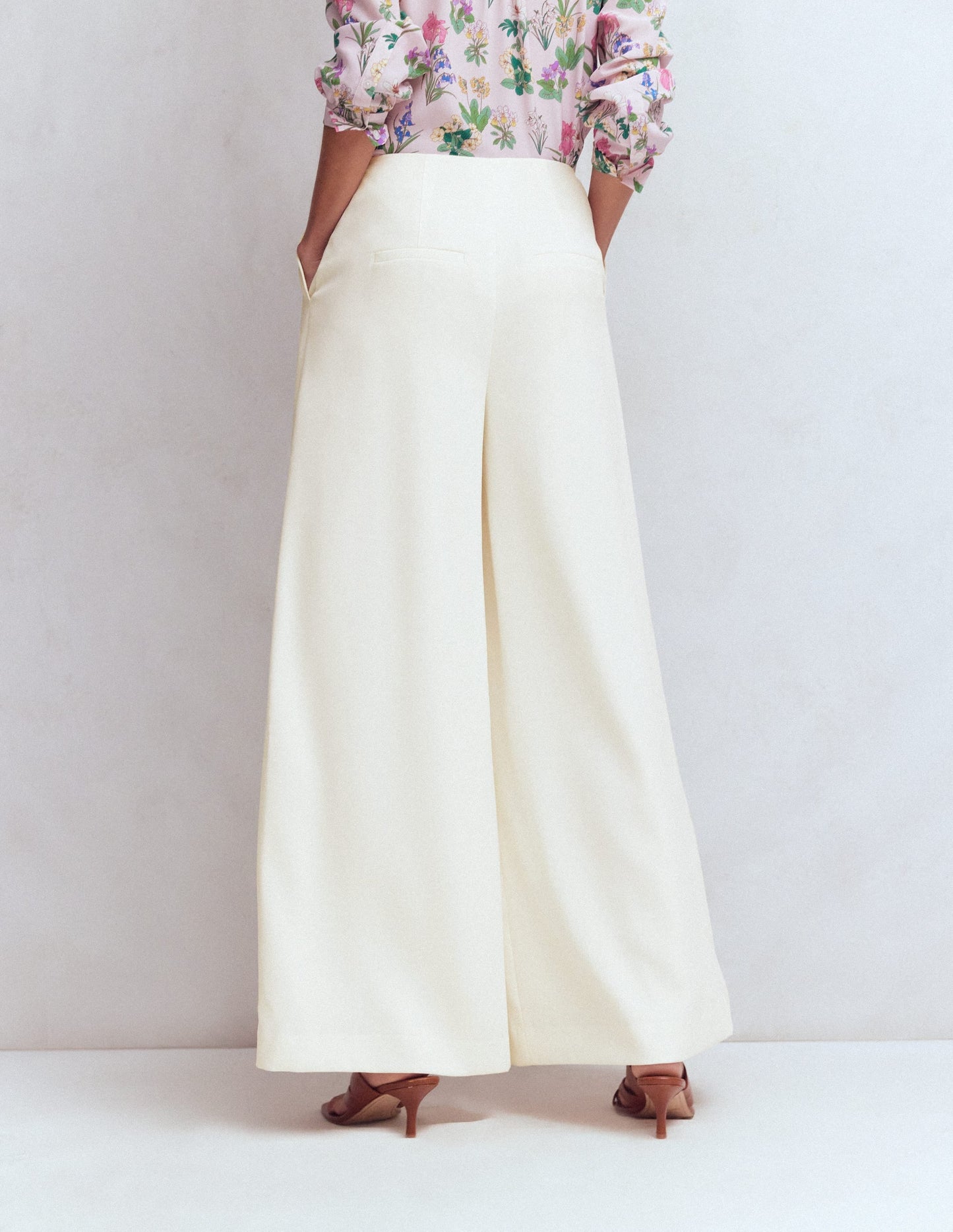 Regent Wide Leg Pants-Ivory