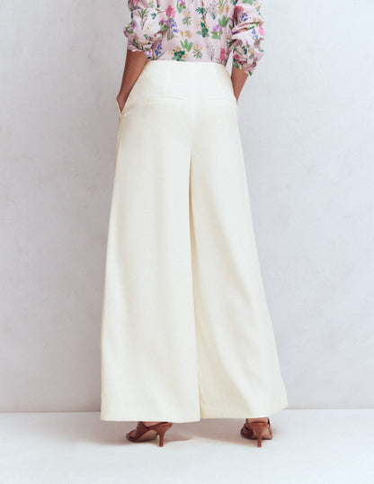 Regent Wide Leg Pants-Ivory