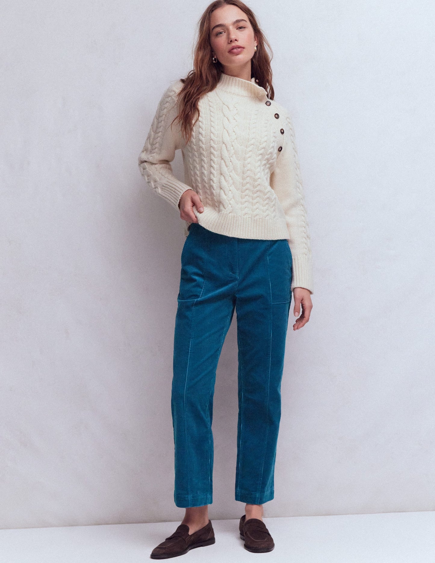 Pimlico Cord Pants-Indigo Blue
