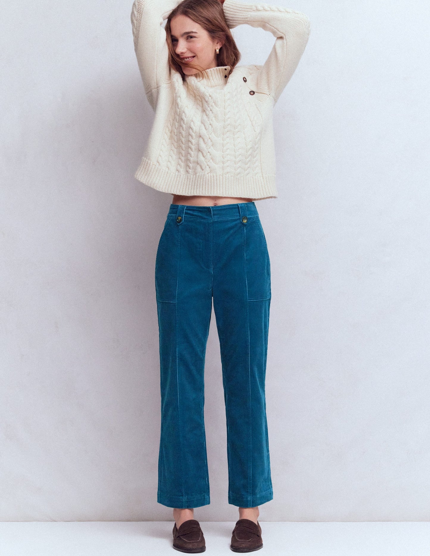Pimlico Cord Pants-Indigo Blue