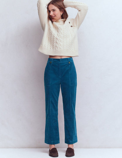 Pimlico Cord Pants-Indigo Blue