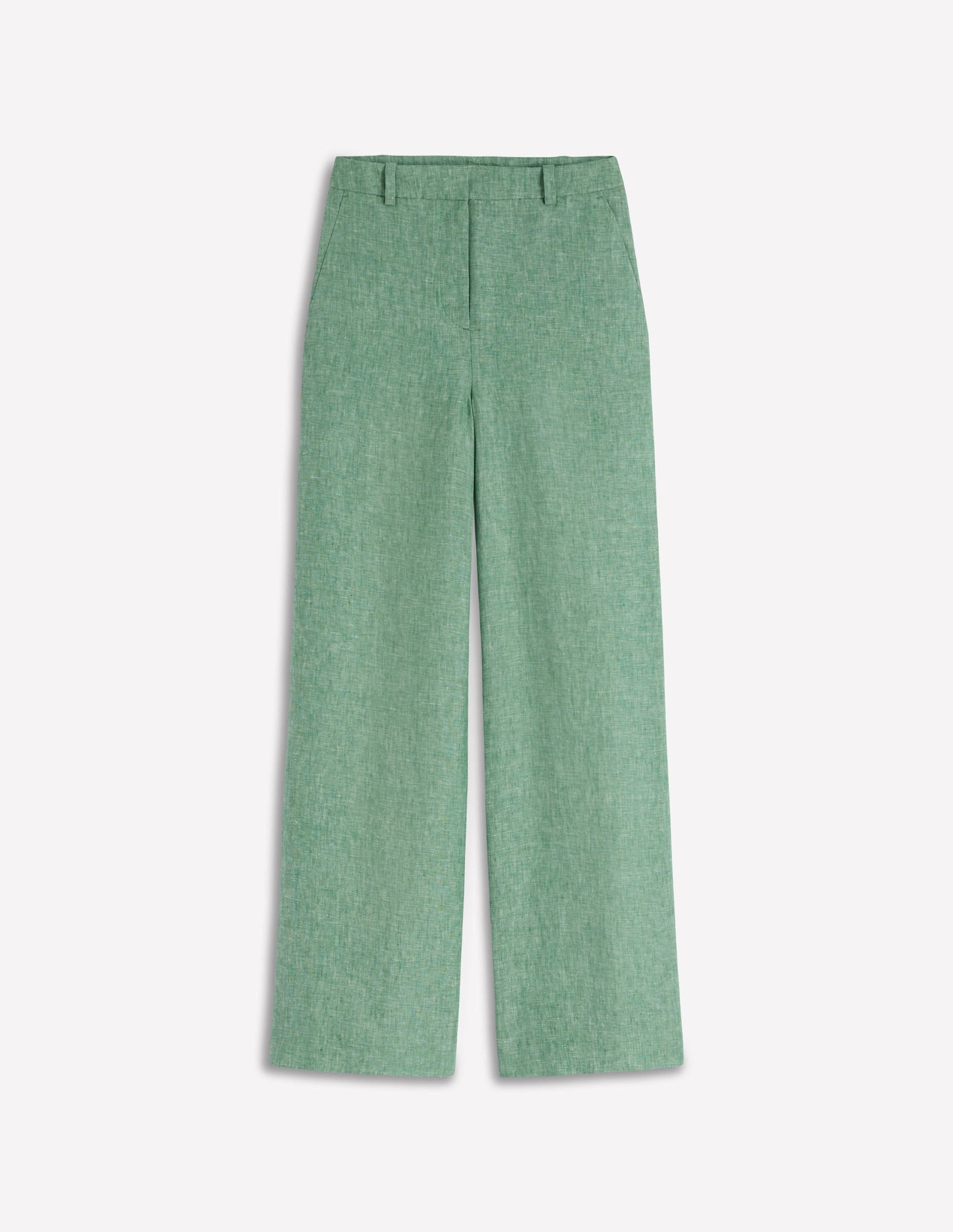 Belgravia Linen Pants-Aloe Green Chambray