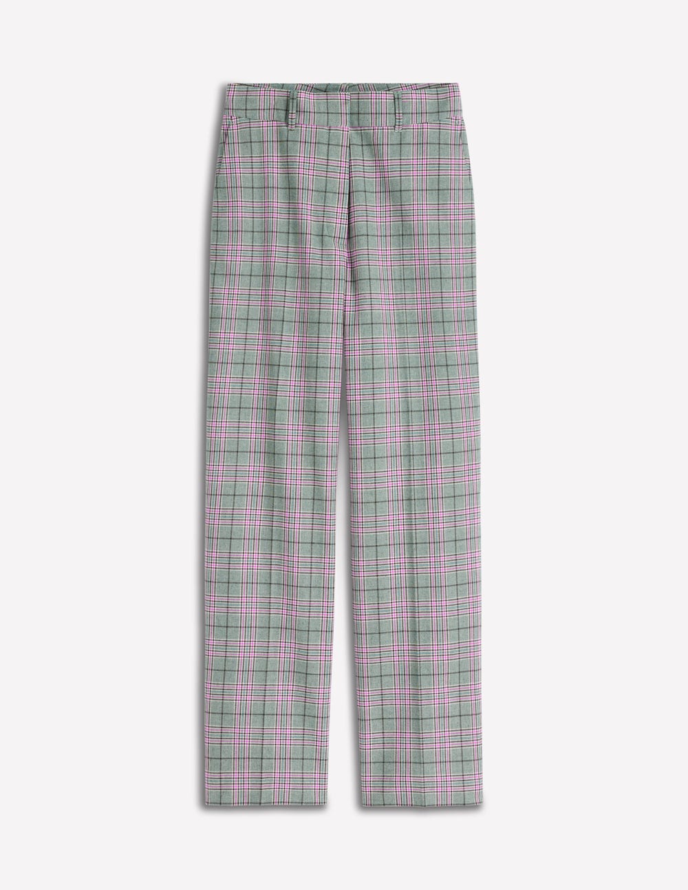 Canonbury Tailored Pants-Green, Pink and Brown Check