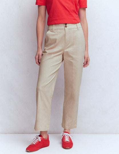 Straight Leg Chino Pants-Almond Milk