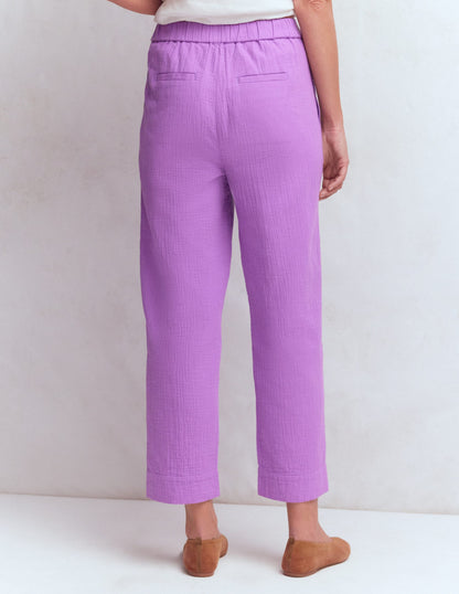 Double Cloth Crop Pants-Amethyst Purple