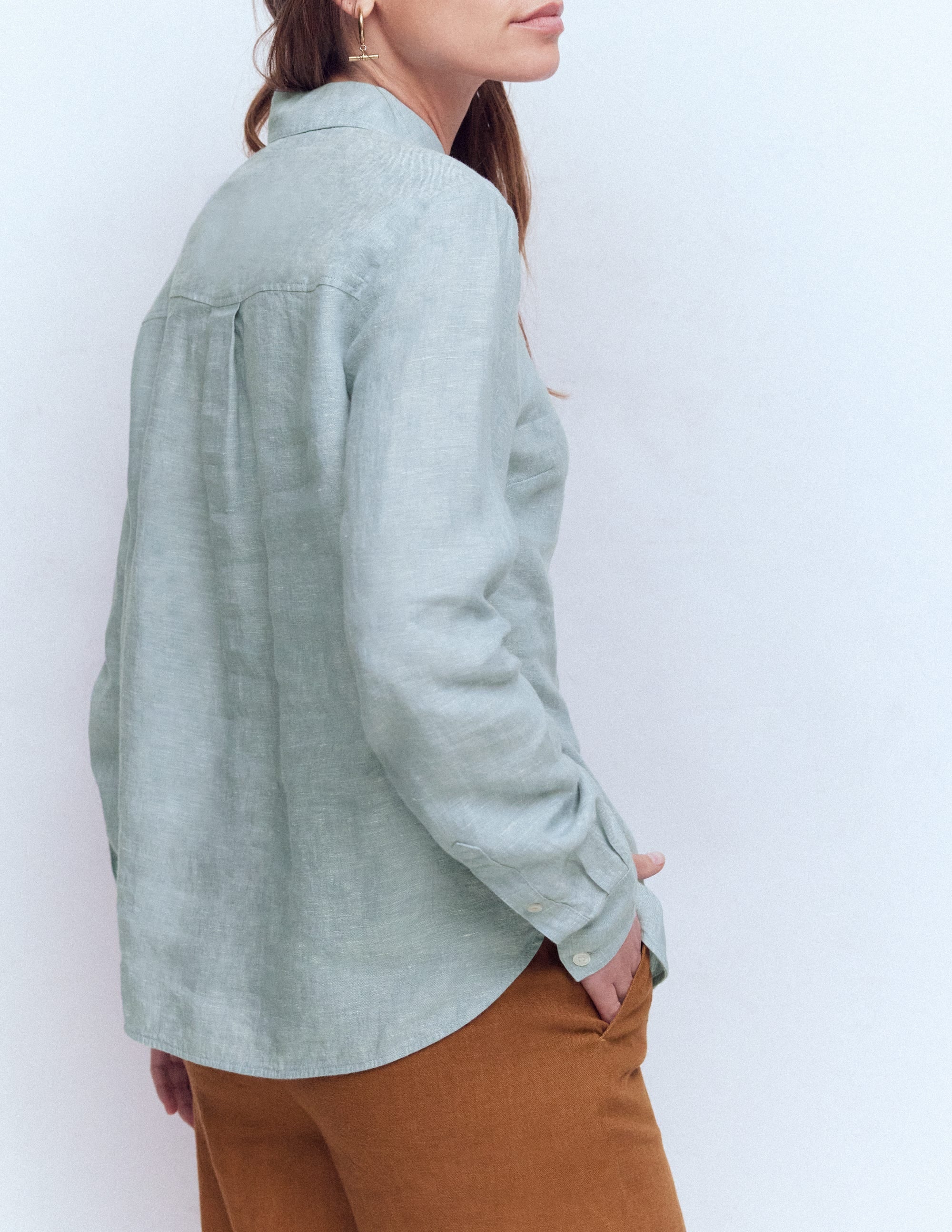 Sienna Linen Shirt-Chambray