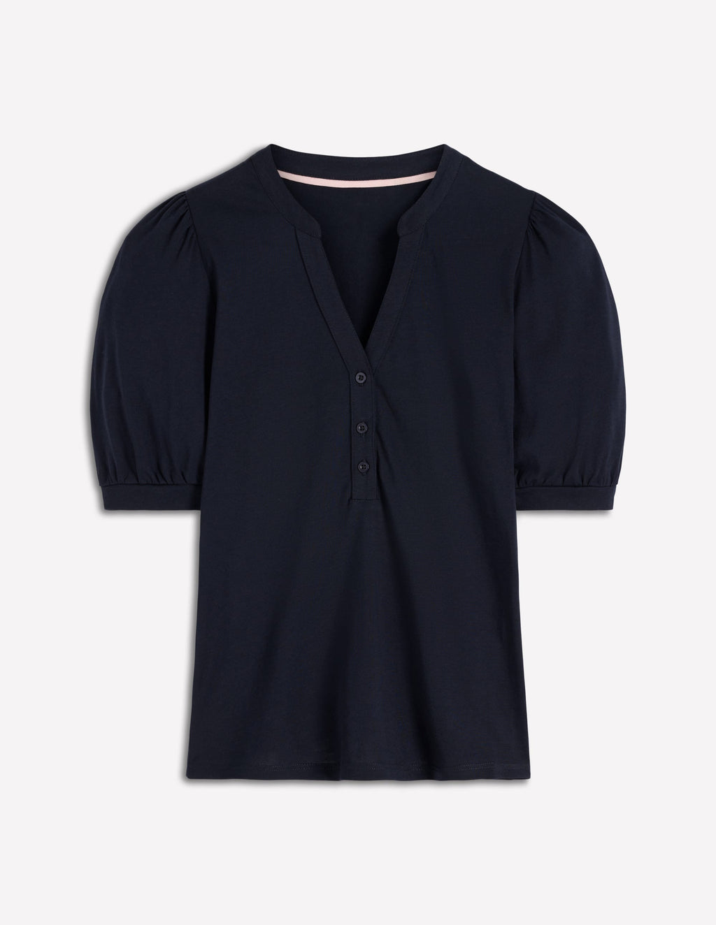 Supersoft Short Sleeve Henley-Navy
