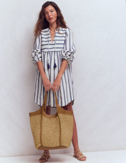Straw Tote-Natural Raffia