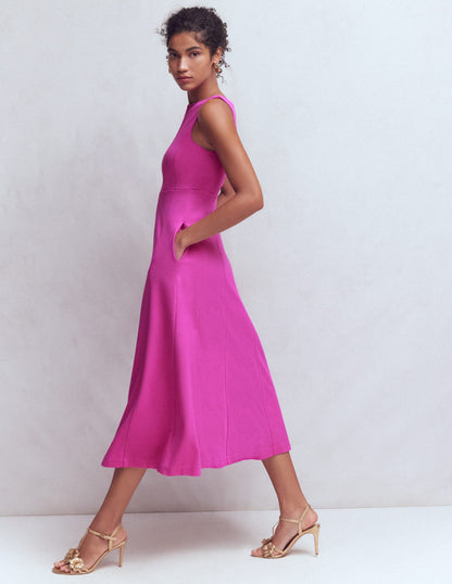 Sleeveless Ponte Midi Dress-Passion Flower