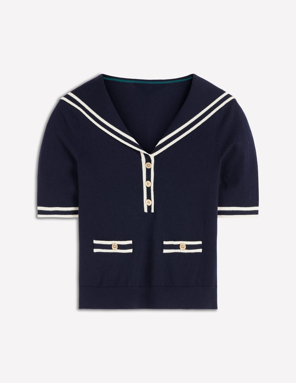 Sailor Collar sweater-Navy