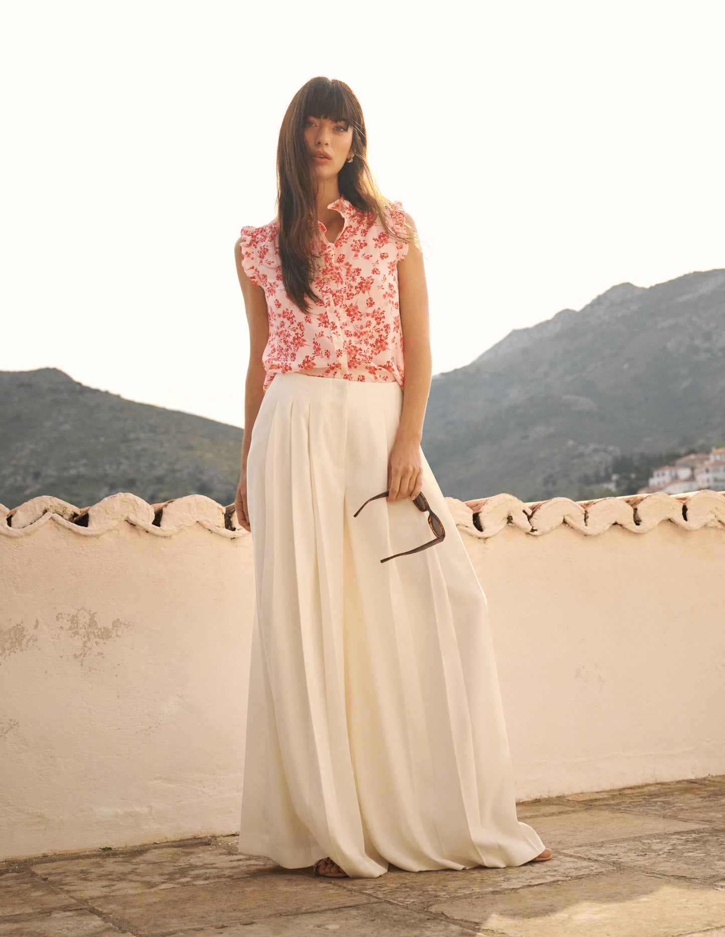 Regent Wide Leg Pants-Ivory