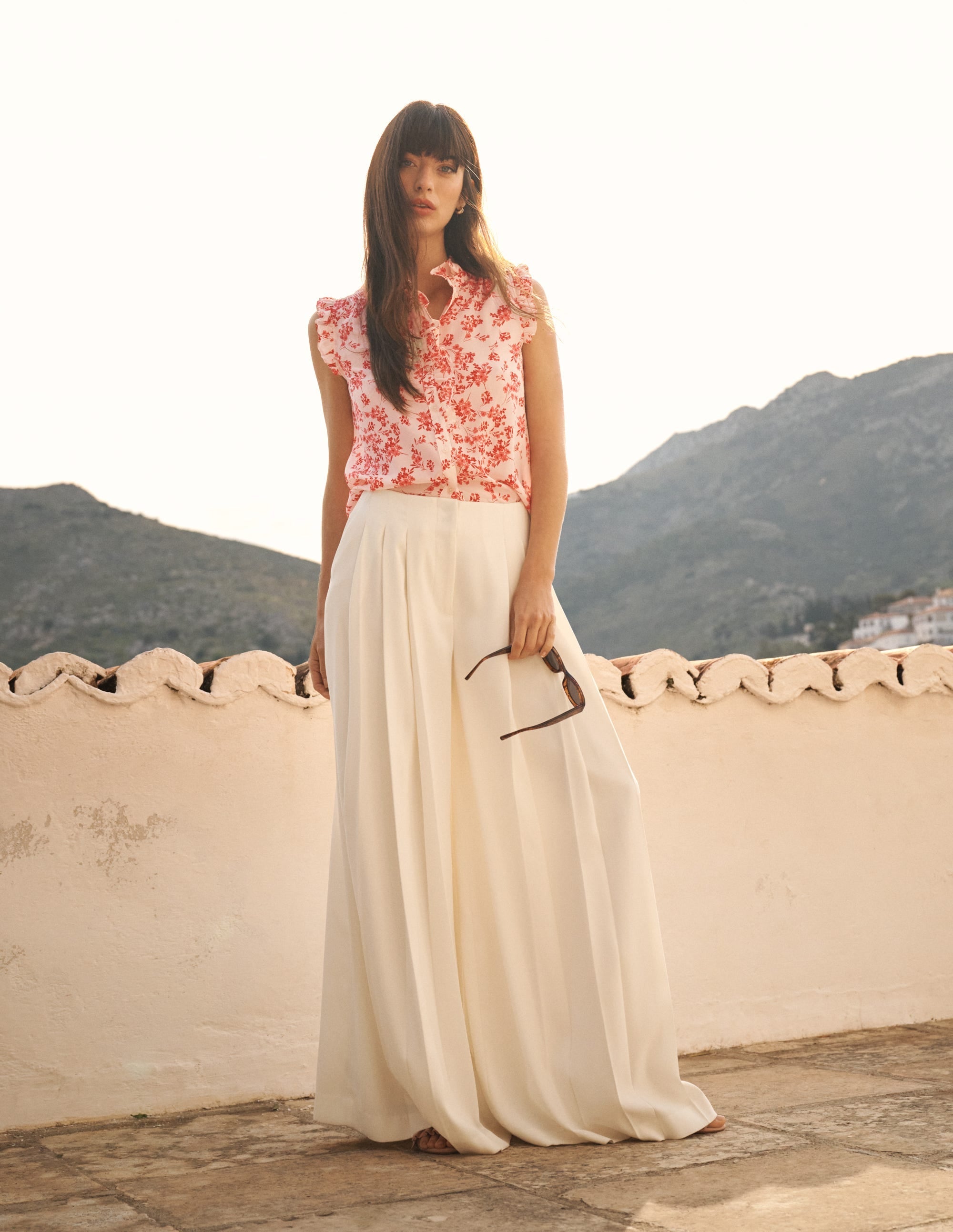 Regent Wide Leg Pants-Ivory