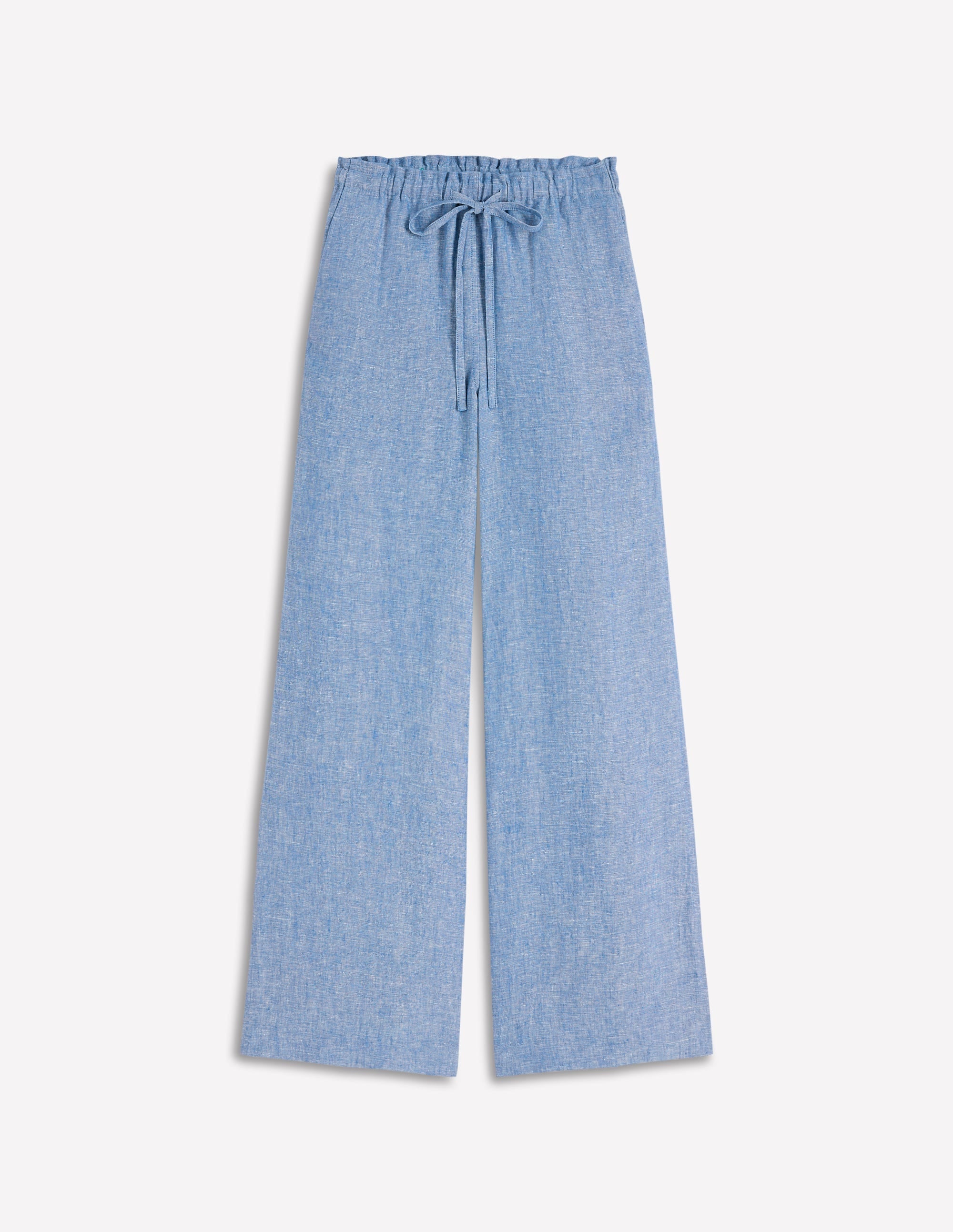 Islington Linen Pants-Blue Chambray