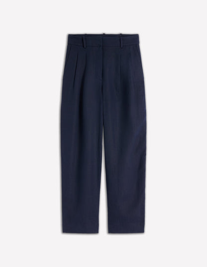 Bloomsbury Linen Pants-Navy
