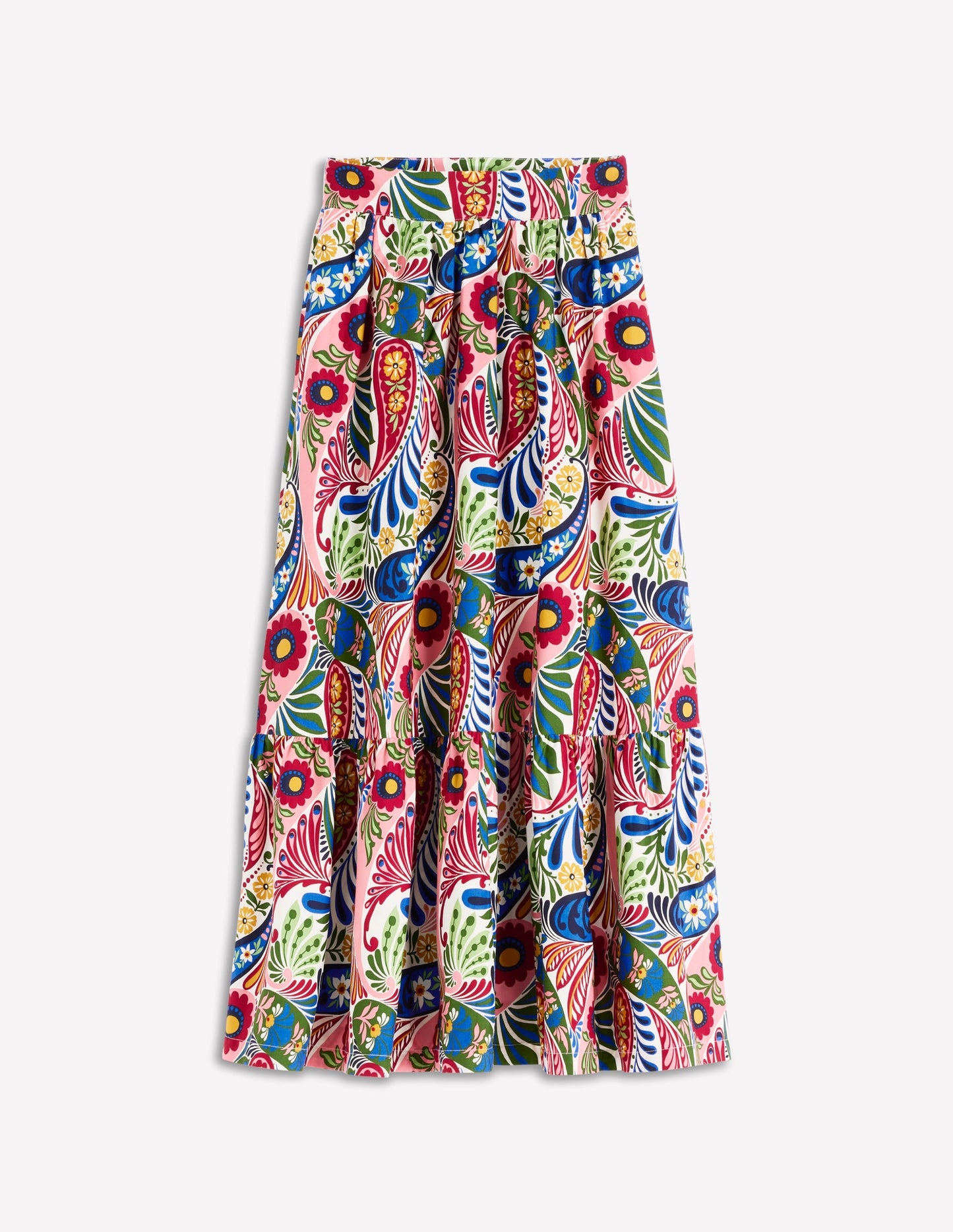 Abigail Poplin Maxi Skirt-Multi, Enchanted Paisley