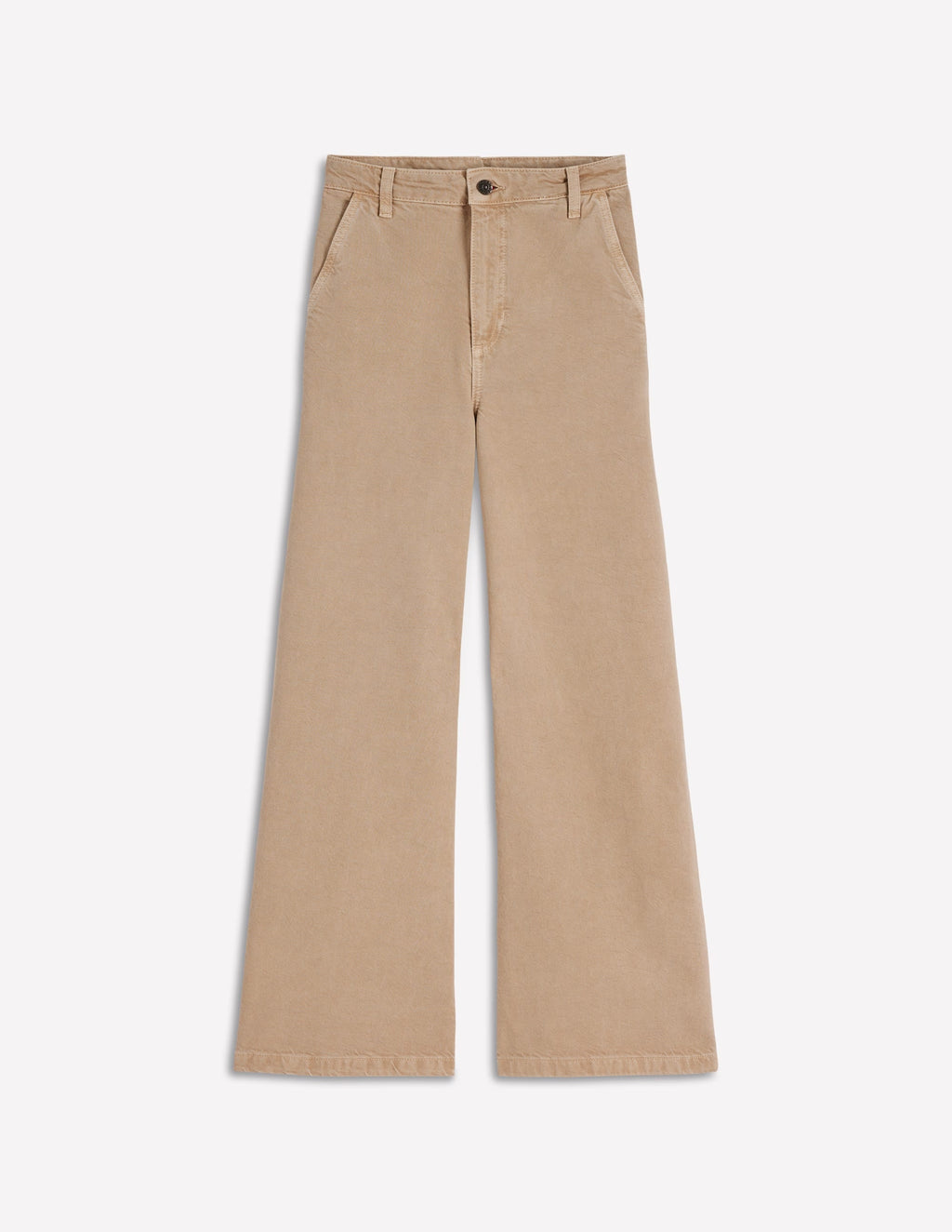 High Rise Palazzo Jeans-Cappuccino