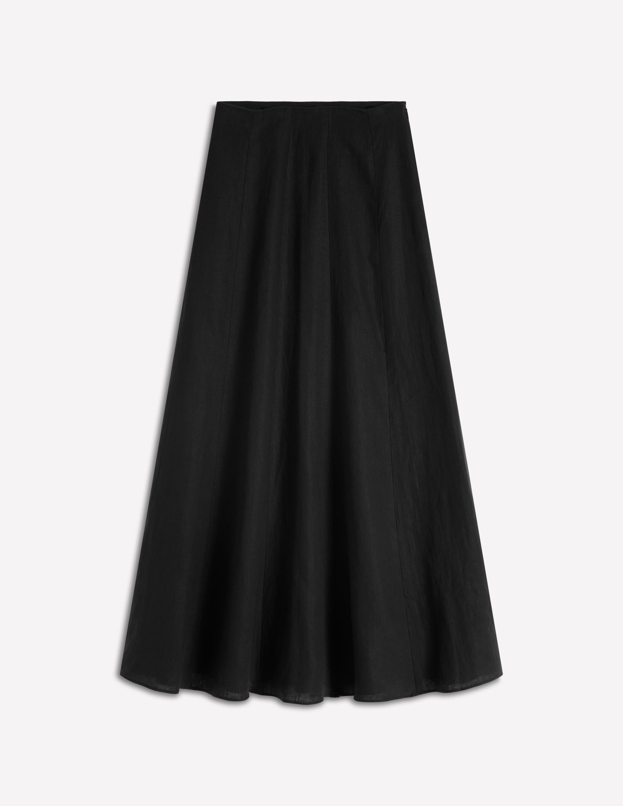 Miriam Linen Maxi Skirt-Black
