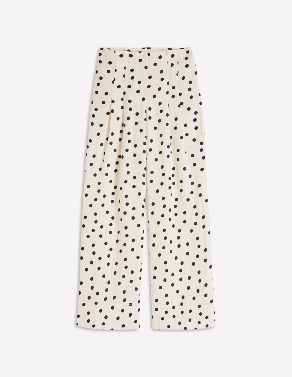 Mayfair Linen Pants-Ivory, Painted Dot