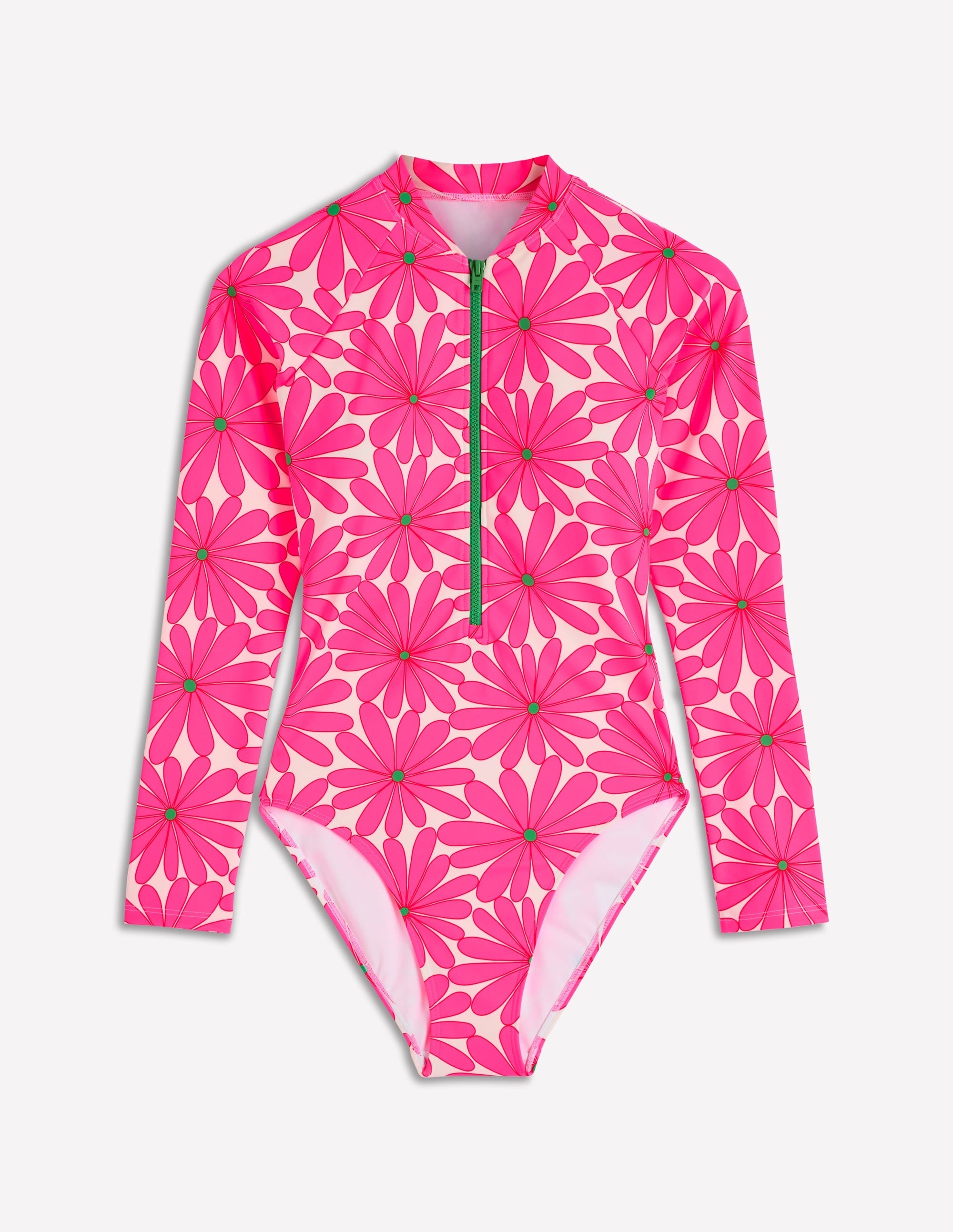 Rash Guard Swimsuit-Sangria Sunset, Daisy Blossom