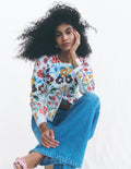 Salisbury Puff Sleeve Jacket-Multi, Embroidery