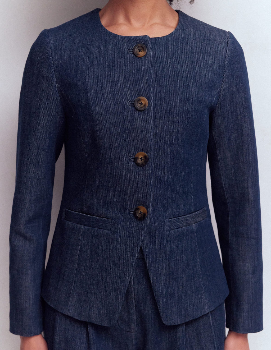 Hampstead Cotton Twill Blazer-Navy