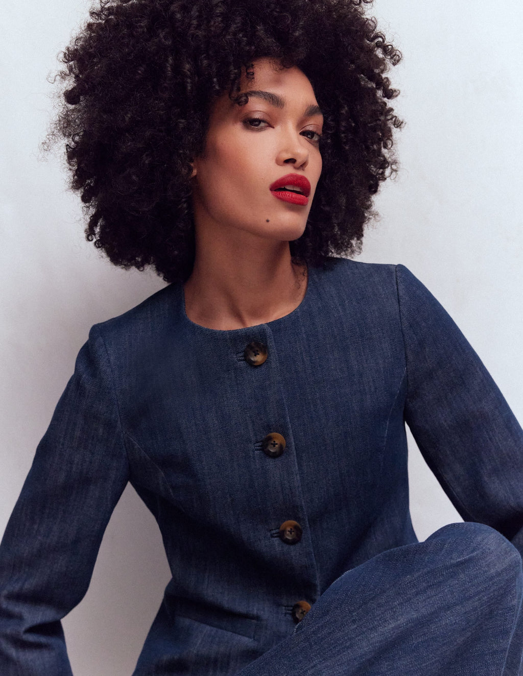 Hampstead Cotton Twill Blazer-Navy