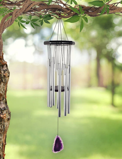 27" Purple Agate Wind Chime Garden Decor