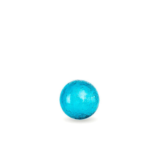 3" Turquoise Bubble Glass Orb
