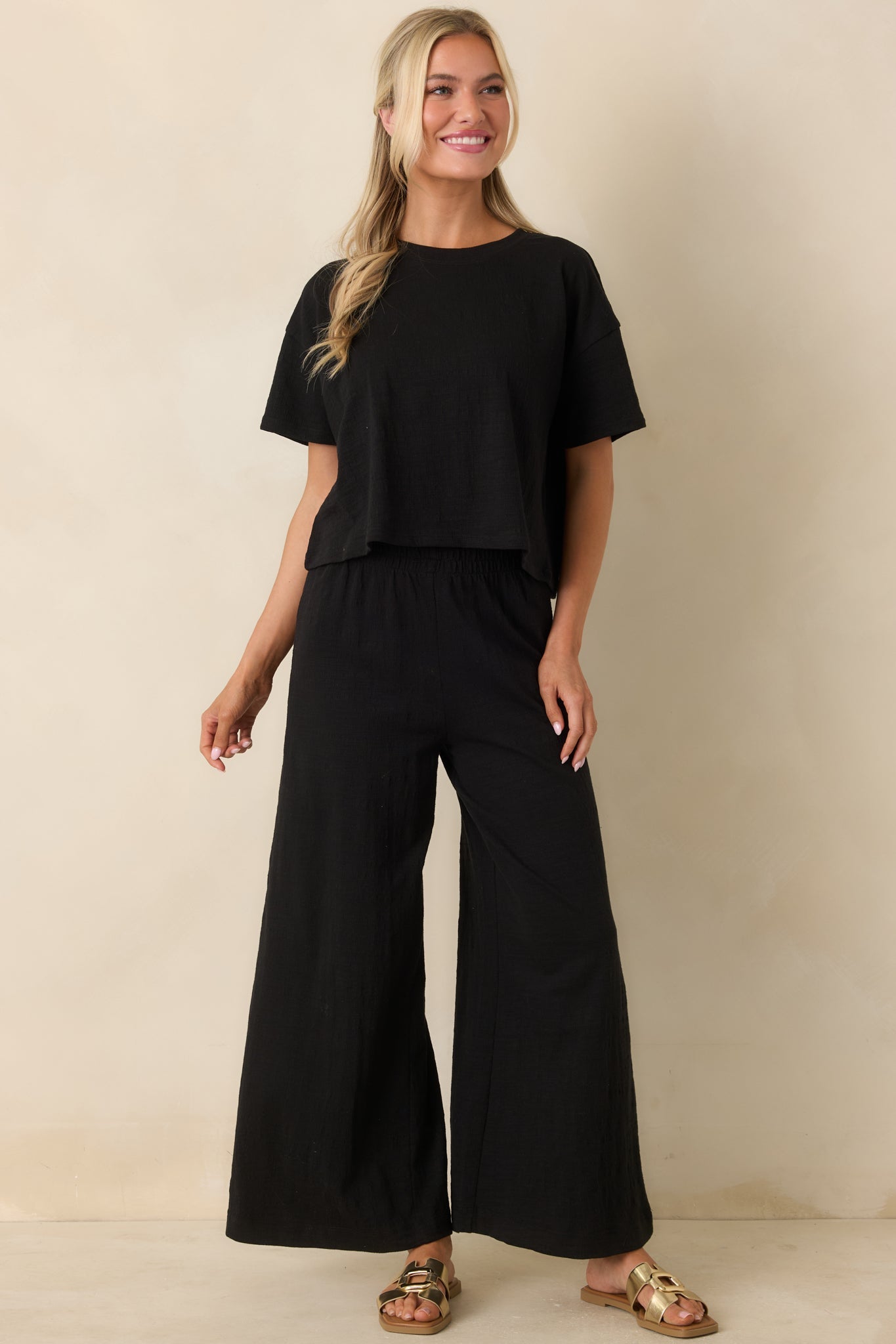 Z Supply Black Scout Textured Slub Pants
