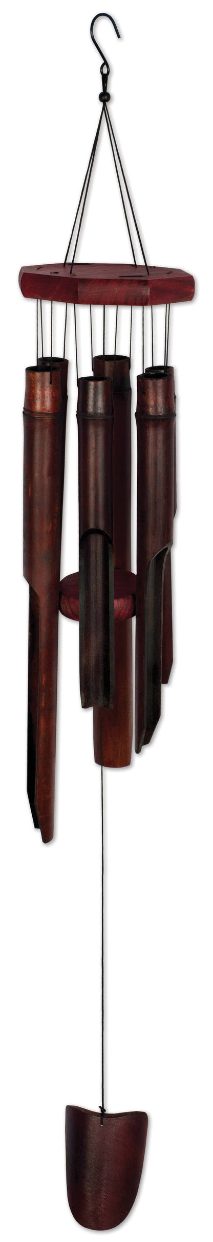 35" Plum Bamboo Wind Chime Garden Decor