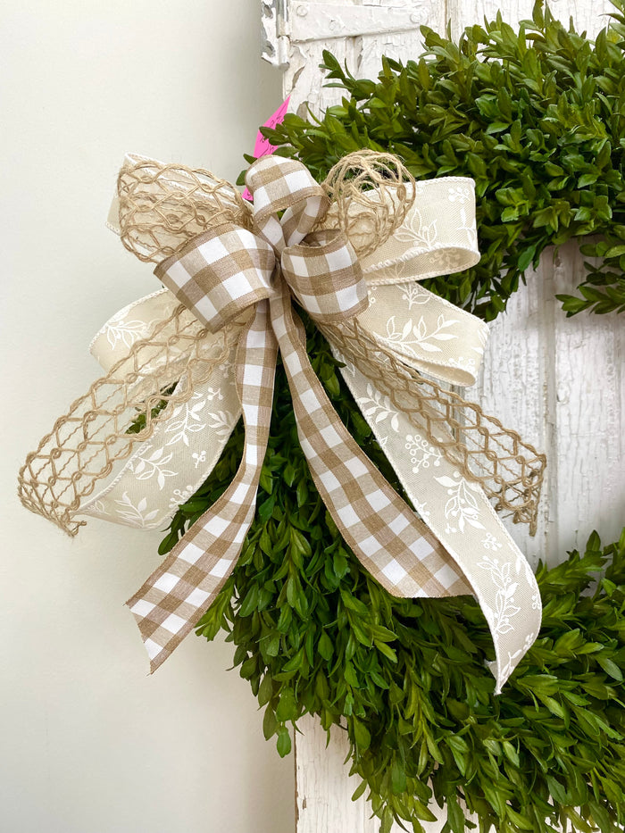 7" Country Linen Charm Bow