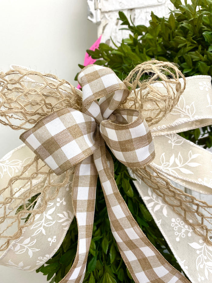 7" Country Linen Charm Bow
