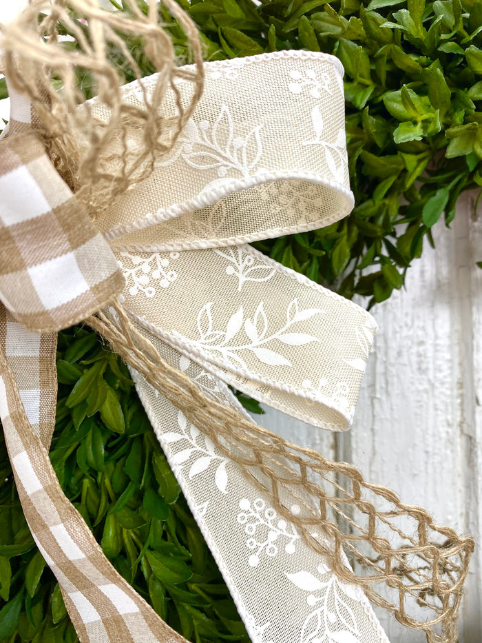 7" Country Linen Charm Bow