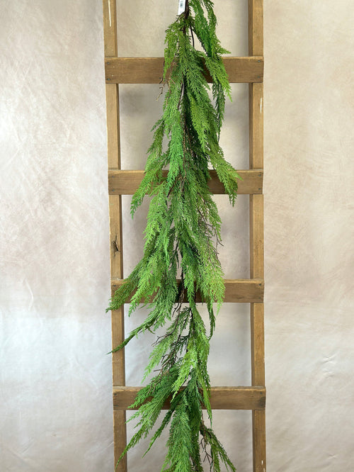 72" winter cypress pine garland for farmhouse Winter home decor from Magnolias Home Decor