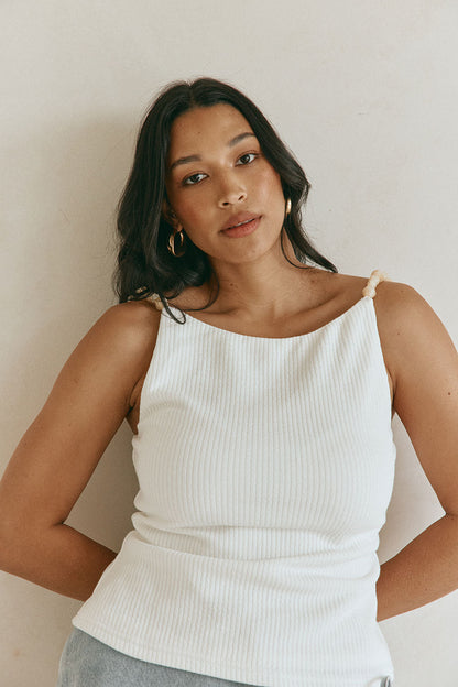 Illaria Top - Cream Bead