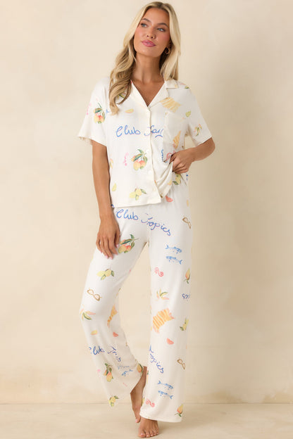 Z Supply Vanilla Ice Beach Days Pajama Top