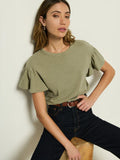 Camille Ruffle Sleeve Top