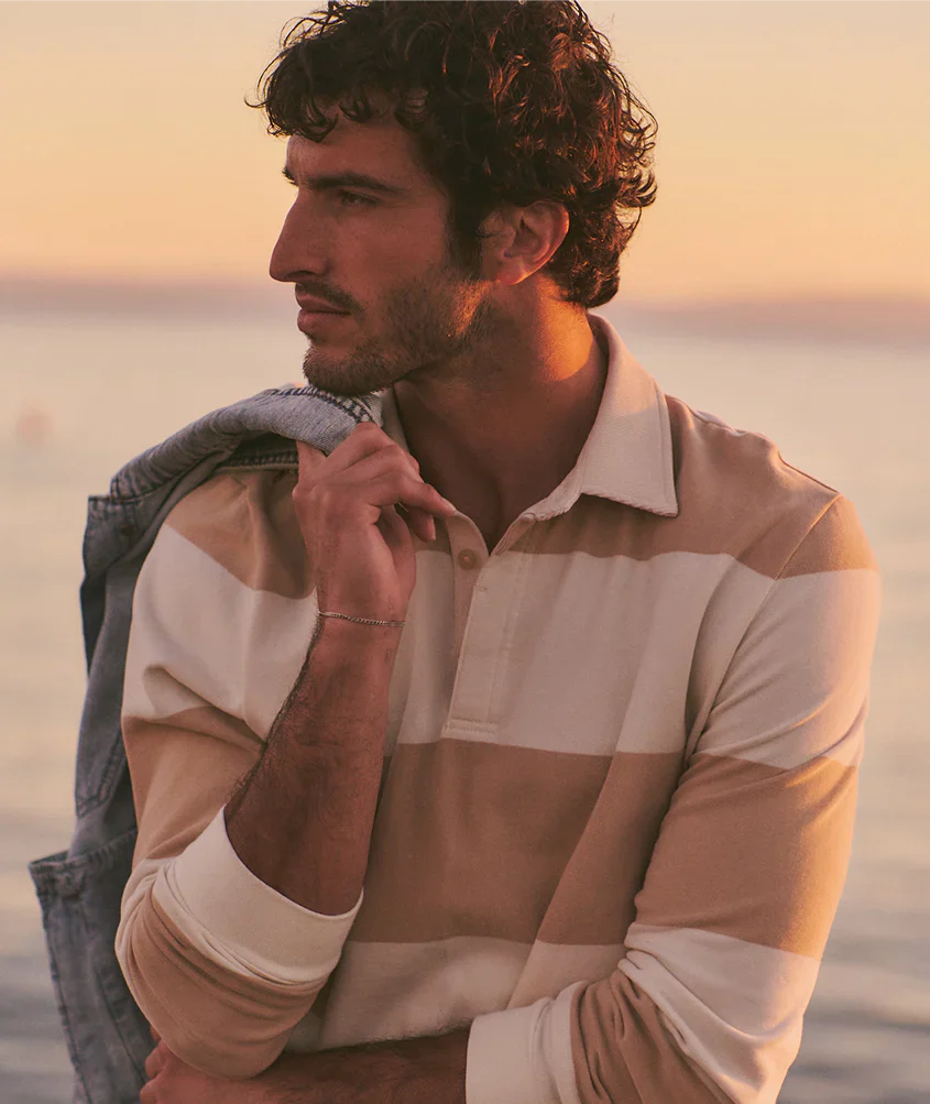 Marine Layer Sueded Rugby Polo