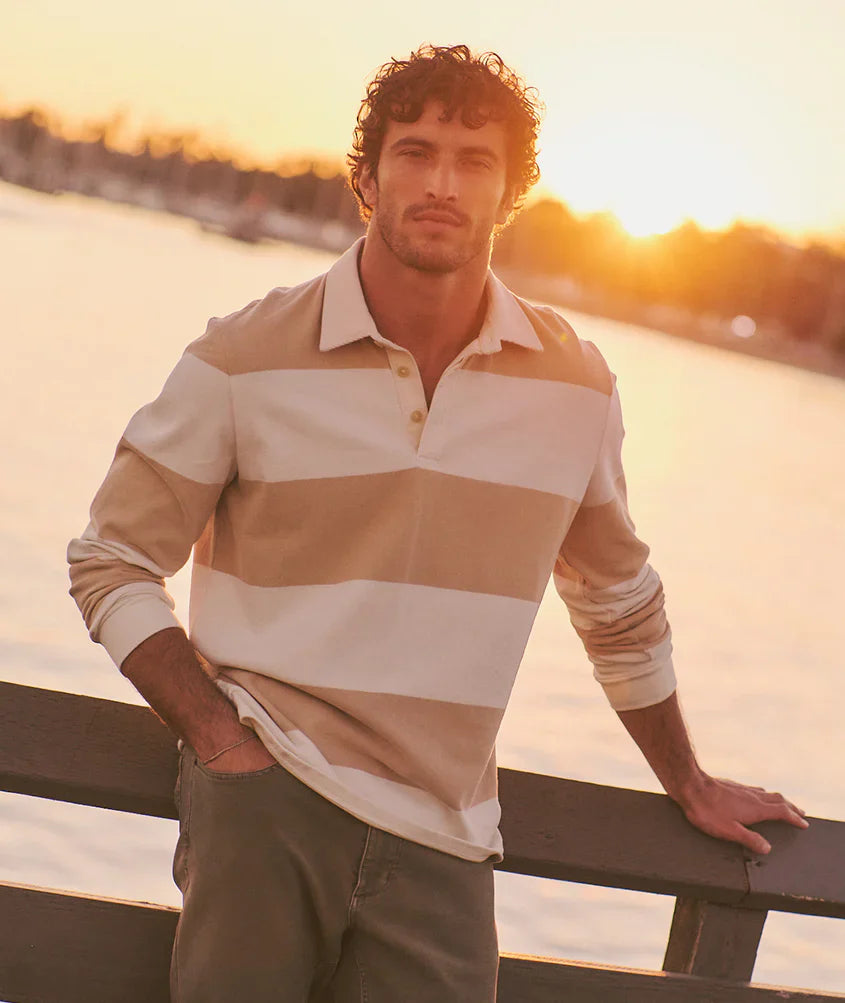 Marine Layer Sueded Rugby Polo
