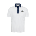 Georgia Southern Semi-Spread Collar Polo Austin White with Navy Accent