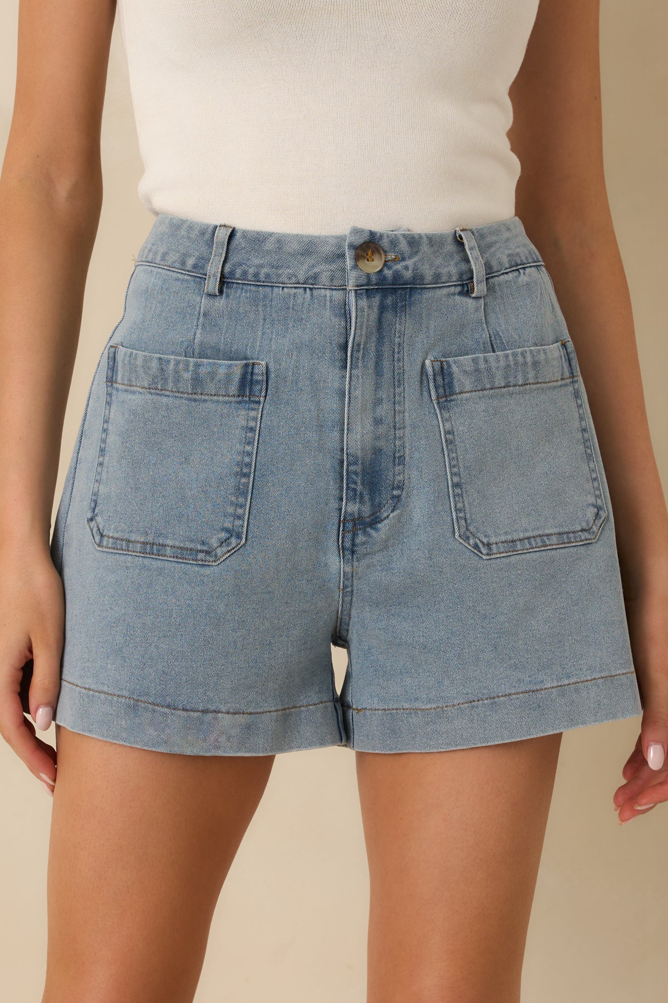 Made for Adventure Light Wash Denim Shorts