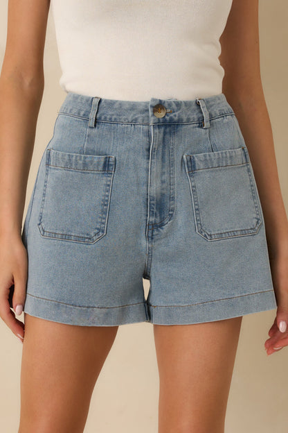 Made for Adventure Light Wash Denim Shorts