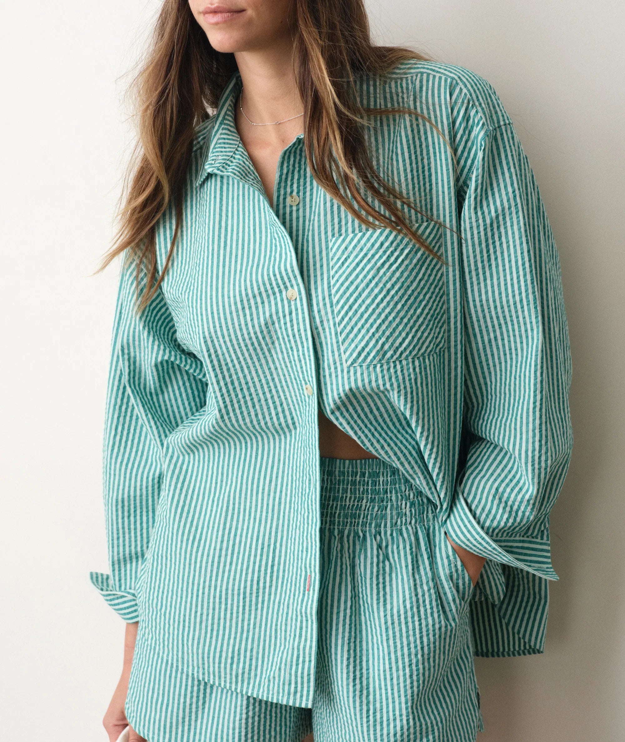 Marine Layer Gracey Oversized Seersucker Shirt